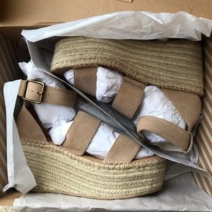 Soludos leather wedge sandals